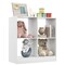 Kids Toy Storage Cabinet 4 Cube Organizer with Open Shelves White